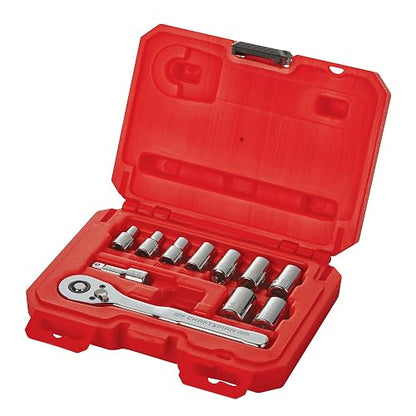 CRAFTSMAN Juego de herramientas para mecánicos, milimétrica, con entrada de 1/4 de pulgada 11 piezas (CMMT34871)