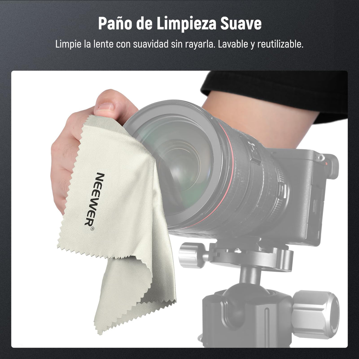 NEEWER 58 mm ND2-400 Filtro ND Variable (1-9 Pasos) con 3 Paños Limpieza, Filtro Densidad Neutra Variable Giratorio Ajustable para Lentes Cámara Vidrio Optico Multicapa para Equilibrar Exposición