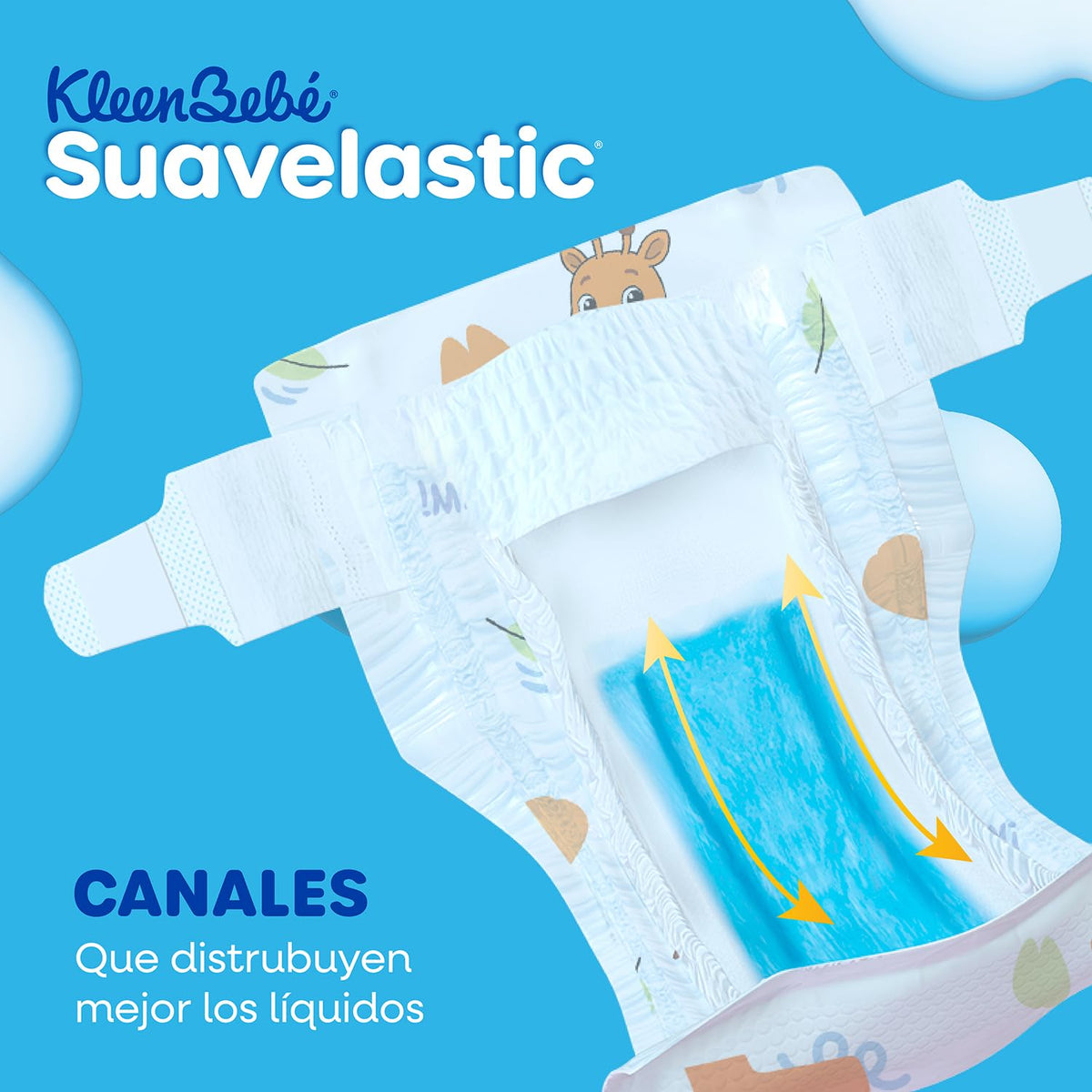 KleenBebé Suavelastic Pañal Desechable para Bebé, Talla Extra Extra Jumbo, Unisex, Bolsa con 40 Piezas, Ideal para Bebés de más de 13.5 kg