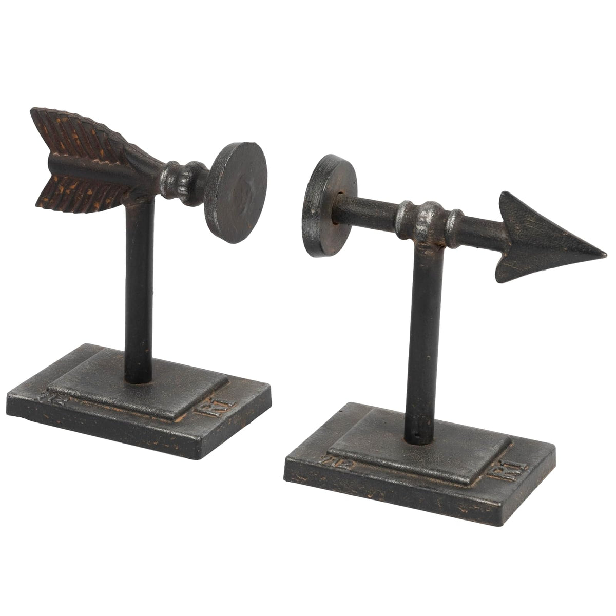 Creative Co-op - Sujetalibros de Flecha de Hierro Fundido, Negro, 1