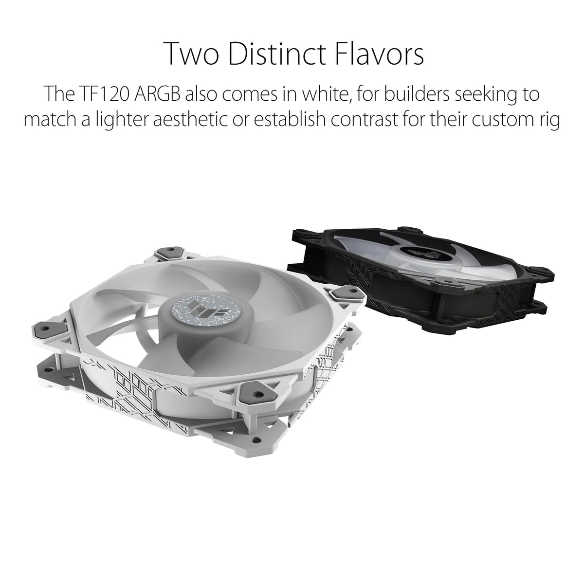 ASUS TUF Gaming TF120 ARGB Chassis Fan 3Pin Customizable LEDs Blade, Advanced Fluid Dynamic Bearing, 120mm PWM Control, Anti-vibration Pads, Double-layer LED Array for Computer Case & Liquid Radiator