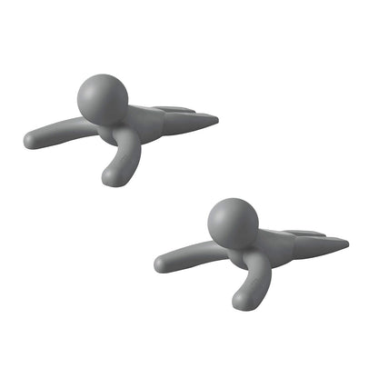 Umbra Buddy Tope de Puerta Antideslizante de Hule, Gris - Paquete de 2