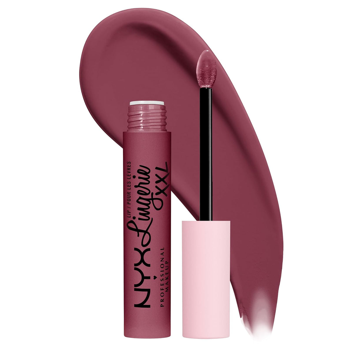 NYX Professional Makeup Lip Lingerie XXL Labial Líquido Mate Tono Rosa Nude - 14 Bust-Ed