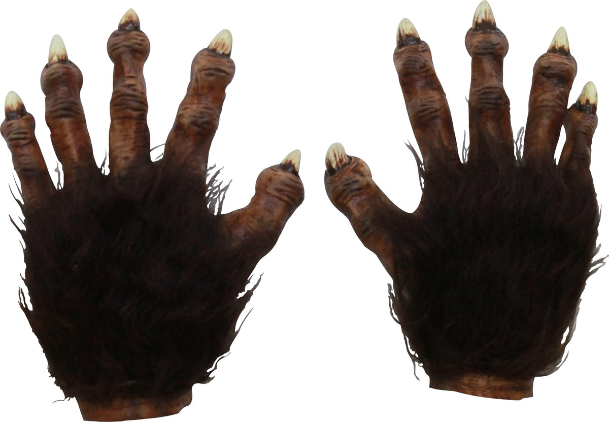 Wolf Hands Deluxe Accesorio de Guantes de Hombre Lobo, Complemento para Manos de Wolfman Ideal para Halloween y Fiestas de Disfraces