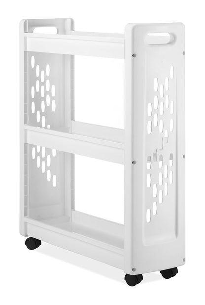 Whitmor Carrito de lavandería con Ruedas de 3 Niveles, 8.50 x 26.0 x 31.0