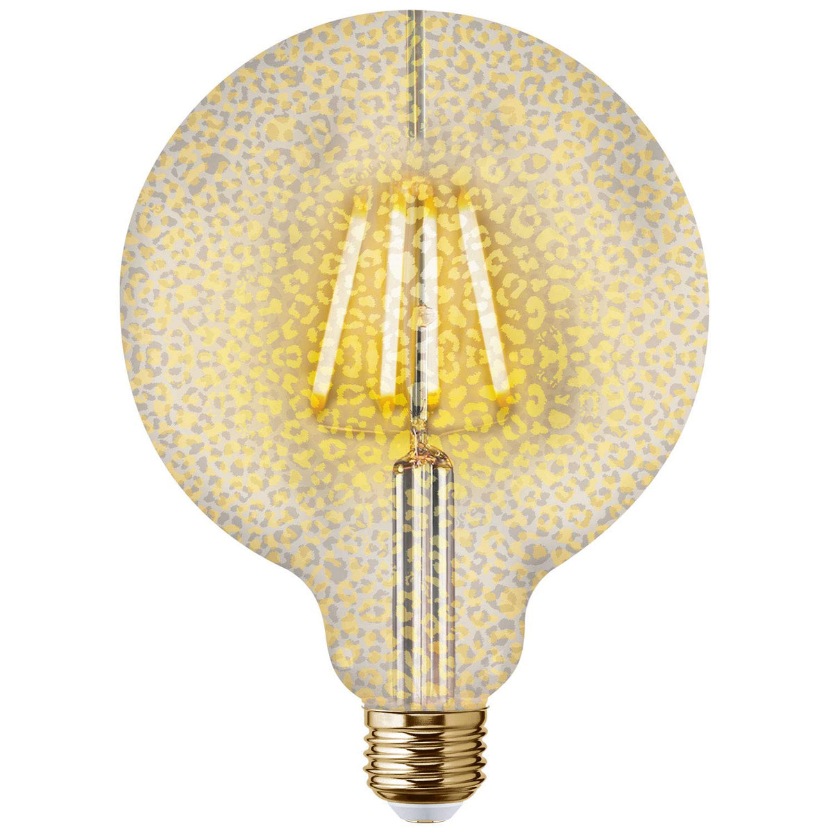FOCO LED - AKSI - VINTAGE TIPO LEOPARDO - Línea Vintages Consume 7 W Ilumina 40 W 500 Lumens Dimeable Tipo de luz: Cálida Dimensión: 12.5 x 17.5 cm 15 000 Horas de Vida 360° de Omnidireccional Base E27 127 V~ led solar lampara exterior jardín focos techo 