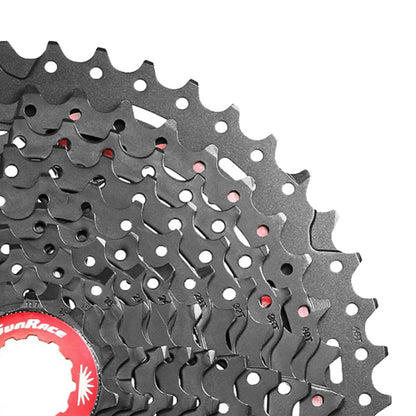 SUNRACE Cassette de Piñones MTB CSMX8 11P 11/50D Aluminio Negro Cajita CSMX8.EA5R.0S1.BXB