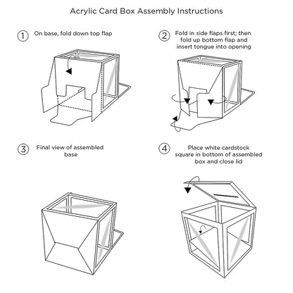Kate Aspen - Caja para tarjetas de boda, talla única, transparente/dorado