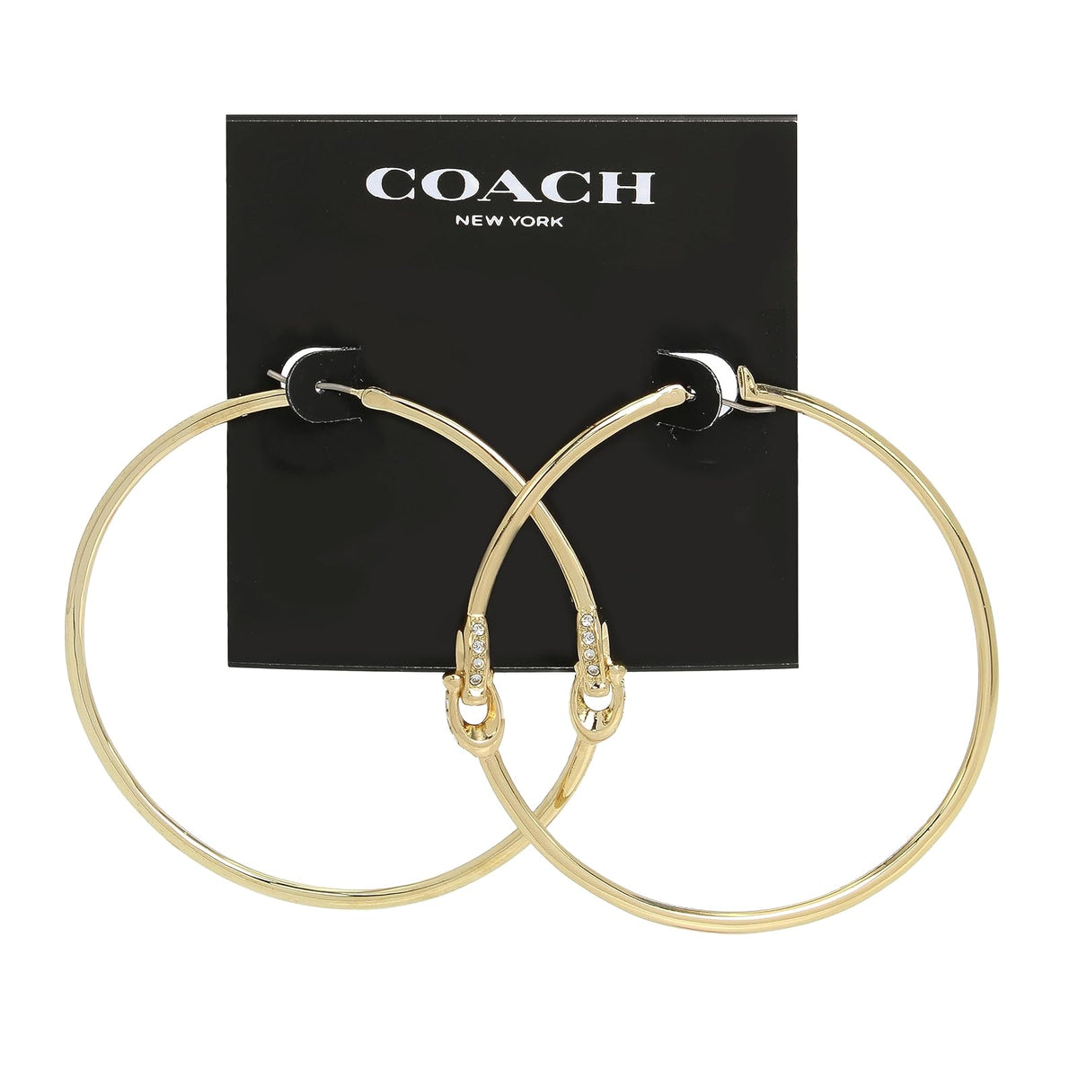 COACH - arete de corazón esmaltado