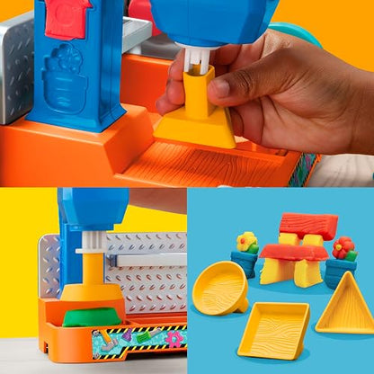 Play-Doh Banco de Herramientas, Juguetes creativos para Niños y Niñas, con 5 latas de Masa moldeable y Diferentes Accesorios, +3 años