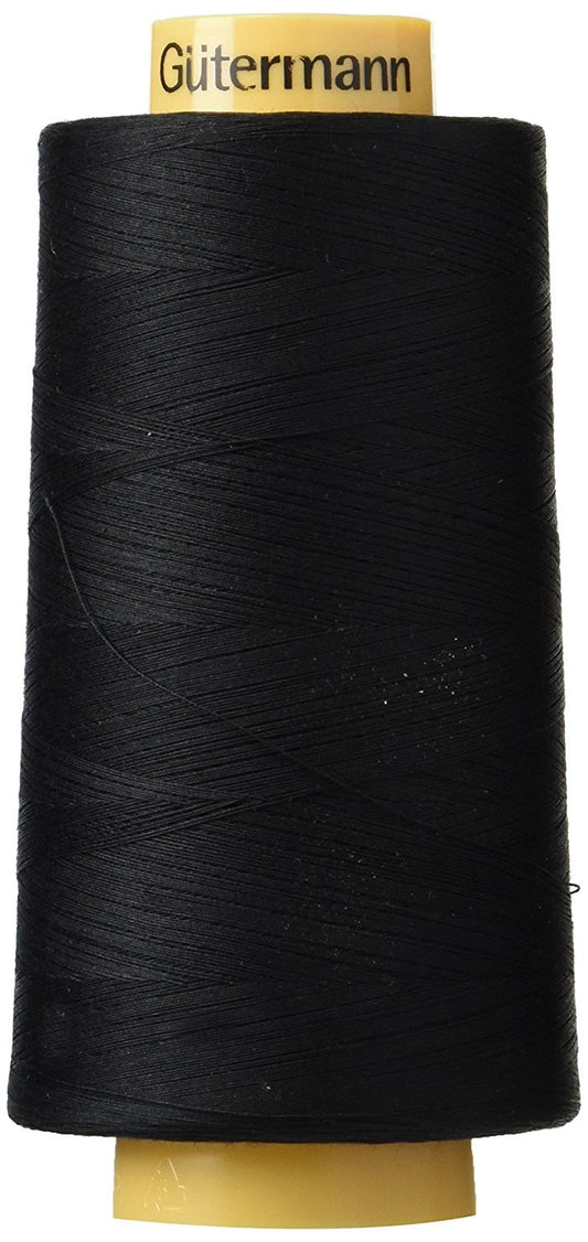 Gütermann Hilo de Algodón Natural 3281 Yardas Negro