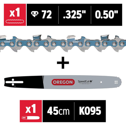Oregon Cutting Systems 584408 SpeedCut 95TXL Bar/Chain Combination, 18-In. - Quantity 1