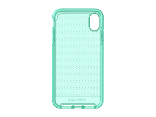 tech21 EVO Check - Funda para iPhone XS MAX de Apple, Color Aguamarina neón