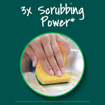 Scotch-Brite Heavy Duty Scrub Sponges, 9 Scrub Sponges, Stands Up to Stuck-on Grime