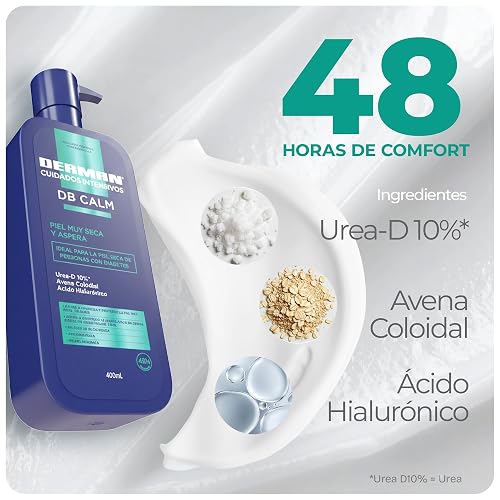 Derman DB Calm Emulsión Corporal │ Urea-D 10% + Ácido Hialurónico │ 400 mL | Hidratación profunda para piel muy seca, ayuda a recuperar elasticidad y fortalece la barrera cutánea