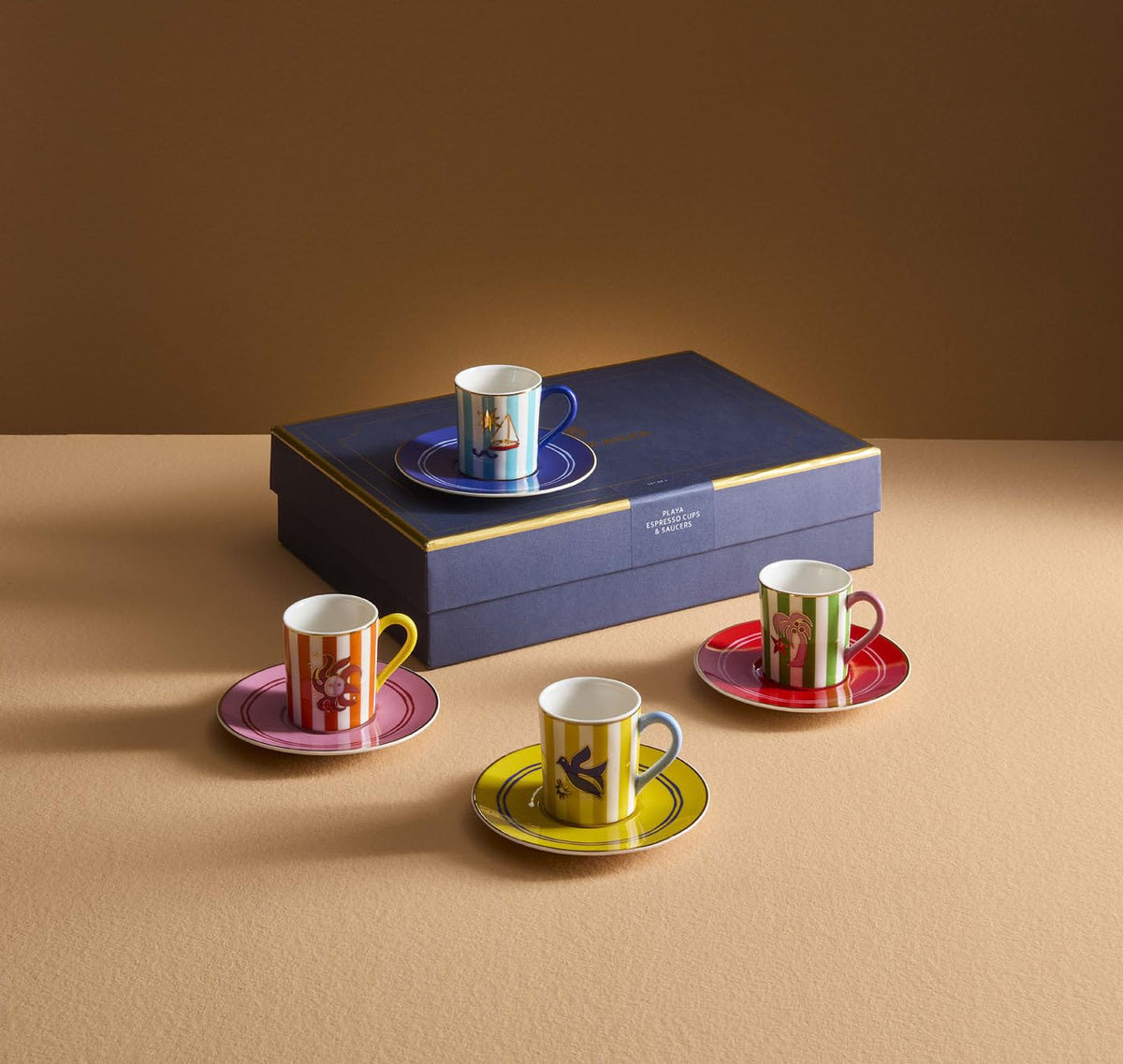 Jonathan Adler Juego de tazas de café expreso Playa en caja
