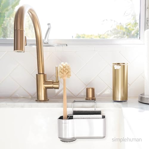 simplehuman, portaestropajos, acero inoxidable cepillado