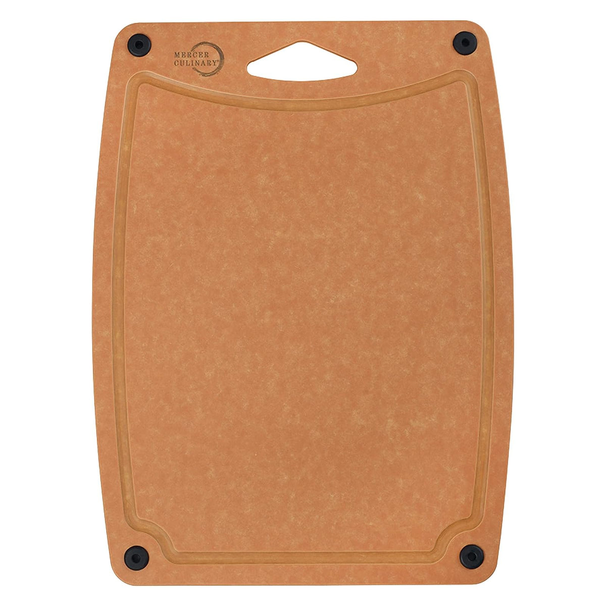 Mercer - Tabla de cortar culinaria compuesta de 14 9/16 pulgadas x 10 13/16 pulgadas, con pies antideslizantes y ranura para jugos, talla M