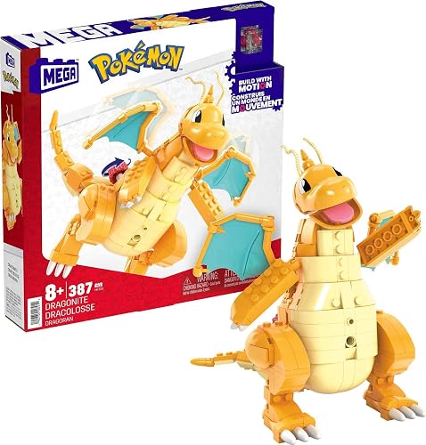 Mega Brands Pokémon Juguete de Construcción Dragonite para niños de 8 años en adelante