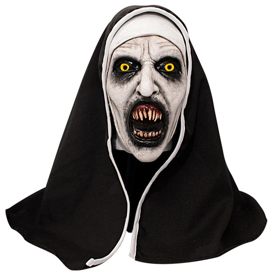 Máscara Oficial de La Monja de Pelicual El Conjuro, Disfraz de Terror ideal para Halloween