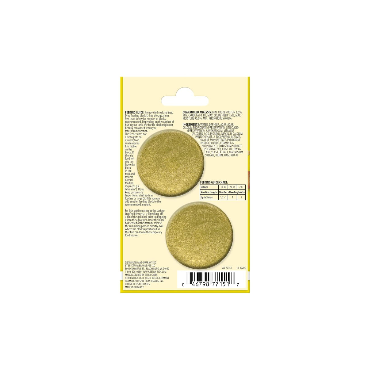 Tetra Tetraweekend Alimento de Gel en Bloque para Peces de Agua Dulce 24 Gramos