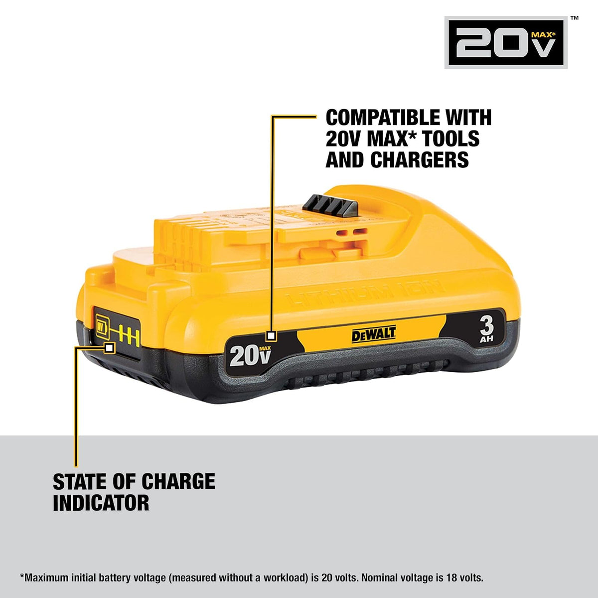 DEWALT DCB230C Kit de batería 20V MAX + Cargador 3 Ah