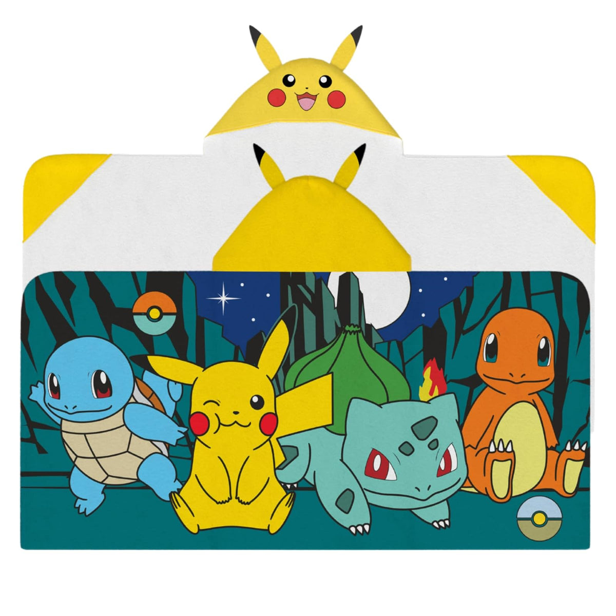 Pokemon Anime - Toalla de Toalla de Rizo de algodón Suave súper Suave para baño/Piscina/Playa, 24 x 50 Pulgadas, (Producto Oficial con Licencia) de Franco - Pokemon y amigos - 24 in x 50 in
