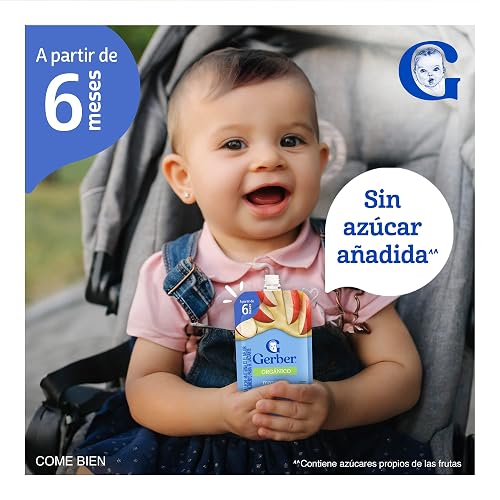 Papilla Gerber Orgánico Pouch Etapa 2 Manzana 100g Paquete 12