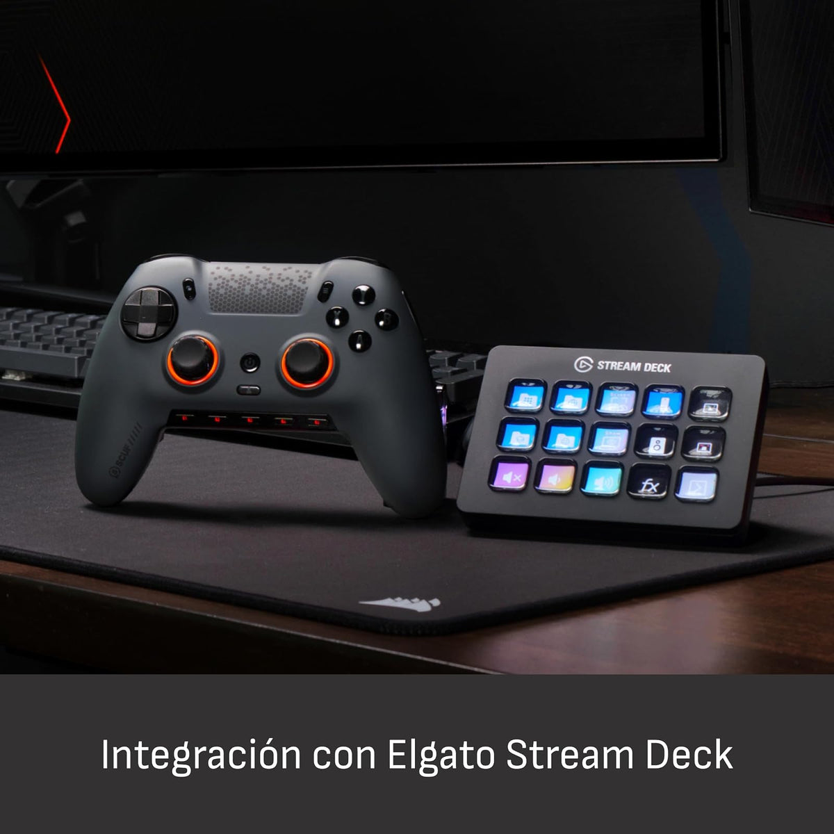 SCUF ENVISION PRO V2 (2025) Control Gaming Inalámbrico para PC – Gris claro