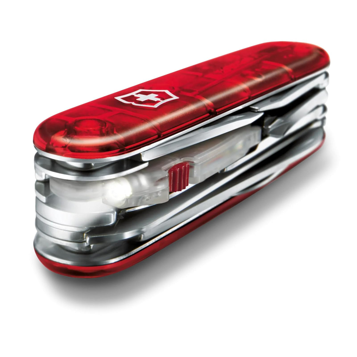 Victorinox Navaja Huntsman Lite, Roja Transparente, 21 Usos