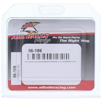 All Balls Racing - Kit de horquilla y sello antipolvo 56-186 compatible con/reemplazo para BMW R1200RTW 2013-2016, R1200GSW 2013-2017