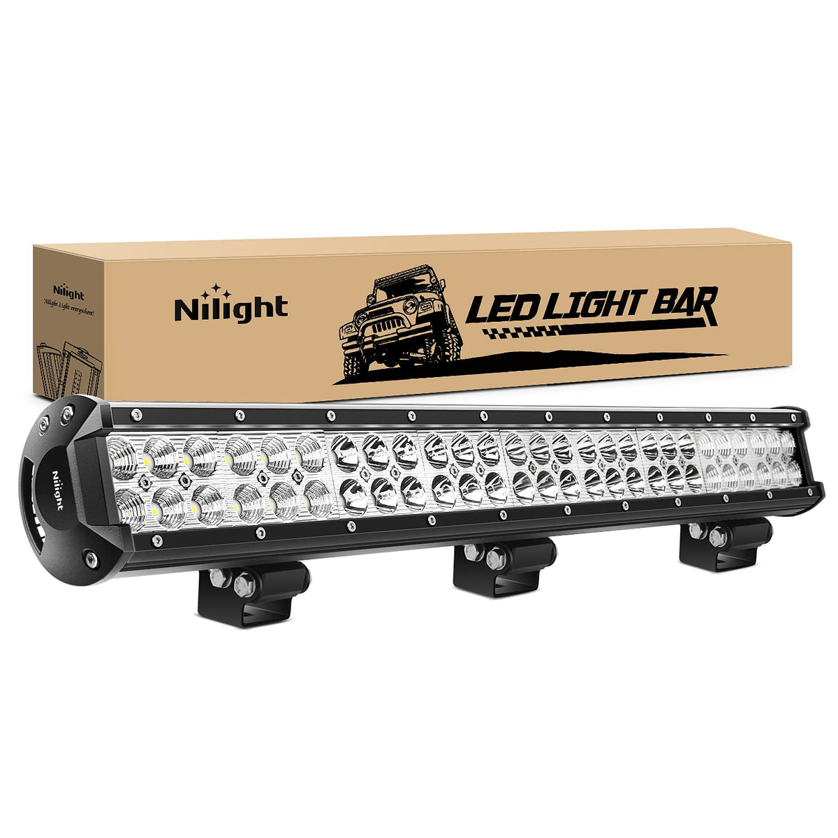 Nilight Barra de Luces LED de Trabajo para Todo Terreno, Varias Medidas - 25" 162W