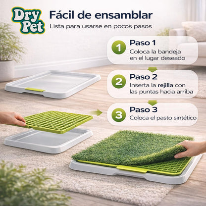 Fancy Pets Dry Pet Doggie Grass Tapete Entrenador para Perro Tamaño Chico