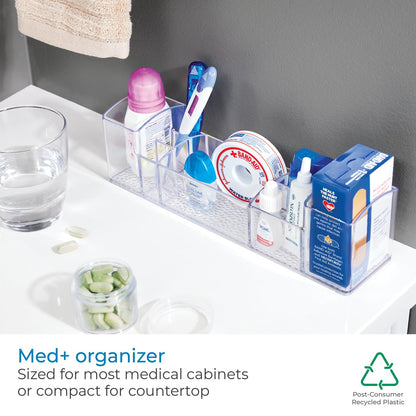 InterDesign Med+ organizador, 12" (30.48 cm), Multinivel, transparente