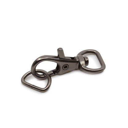Dritz - Ganchos giratorios y anillos en D de 1,27 cm, bolsa de bronce y accesorios de mano, 1/2 pulgadas, 12 unidades