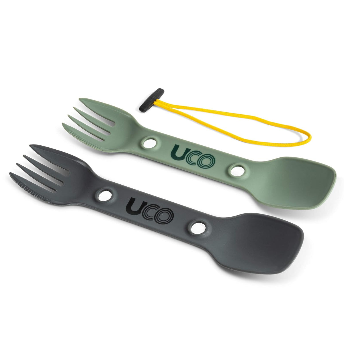 UCO Utility Spork 3 en 1 Combo Cuchara-Tenedor, 2 Unidades, Dorado/Azul Cielo