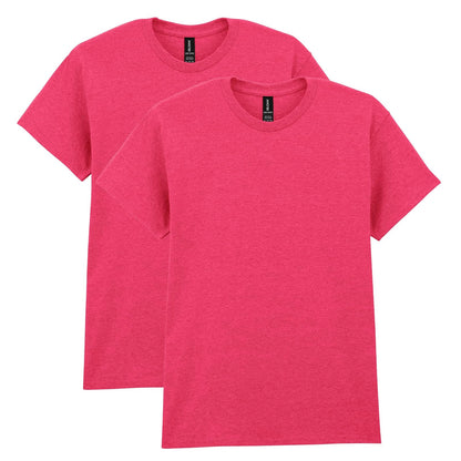 Gildan Camisetas elásticas de algodón, Paquete múltiple Ropa Interior para para Hombre - Rojo jaspeado (paquete de 2) - G