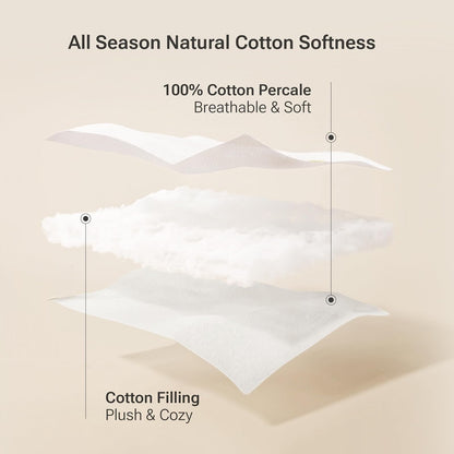 Sleep Philosophy - Cojín de colchón para Cama Individual XL, Protector de colchón de algodón, Funda de Cama Acolchada clásica de Nube, Totalmente Natural, Transpirable, Bolsillo Ajustable para hasta