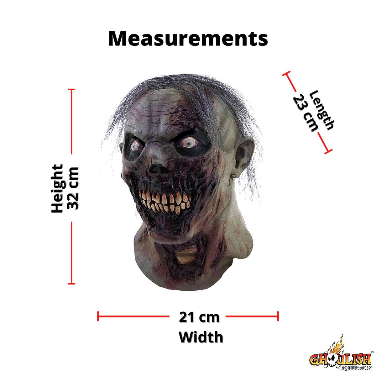 Furious Walker, Máscara de Látex de Terror de Zombie de Apocalipsis Ideal para Halloween y Fiestas de Disfraces