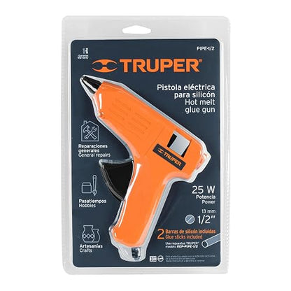 Truper PIPE-1/2 Pistola eléctrica para silicon, 25W, 1/2"