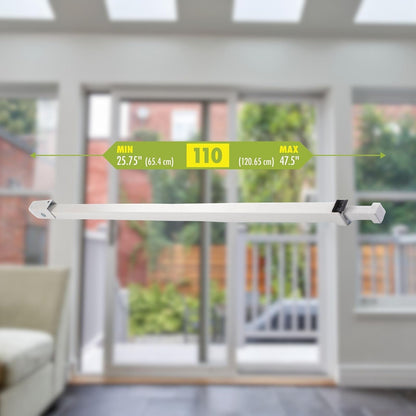 Ideal Security Inc. sk110 W Patio puerta barra de seguridad, color blanco, Blanco