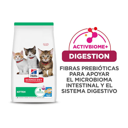 Hill's Science Diet Croquetas para Gatito Sabor Pescado 1.5Kg | Croquetas Hill's para gato, pescado marino, crecimiento sano, desarrollo cerebral con DHA, soporte inmunológico