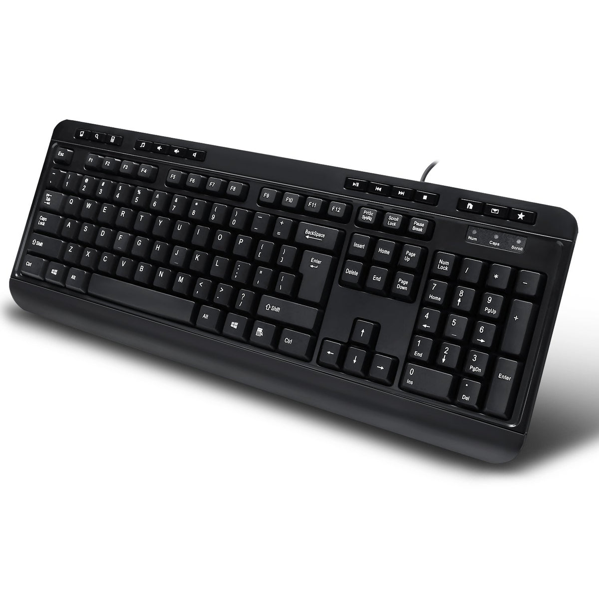 Adesso AKB-132HB- Multimedia Desktop Keyboard with 3-Port USB Hub