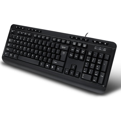 Adesso AKB-132HB- Multimedia Desktop Keyboard with 3-Port USB Hub