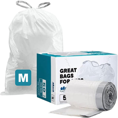 Plasticplace Bolsas de Basura Código M, 200 Piezas, 45 Litros - 50 Count (Pack of 1) - Código M