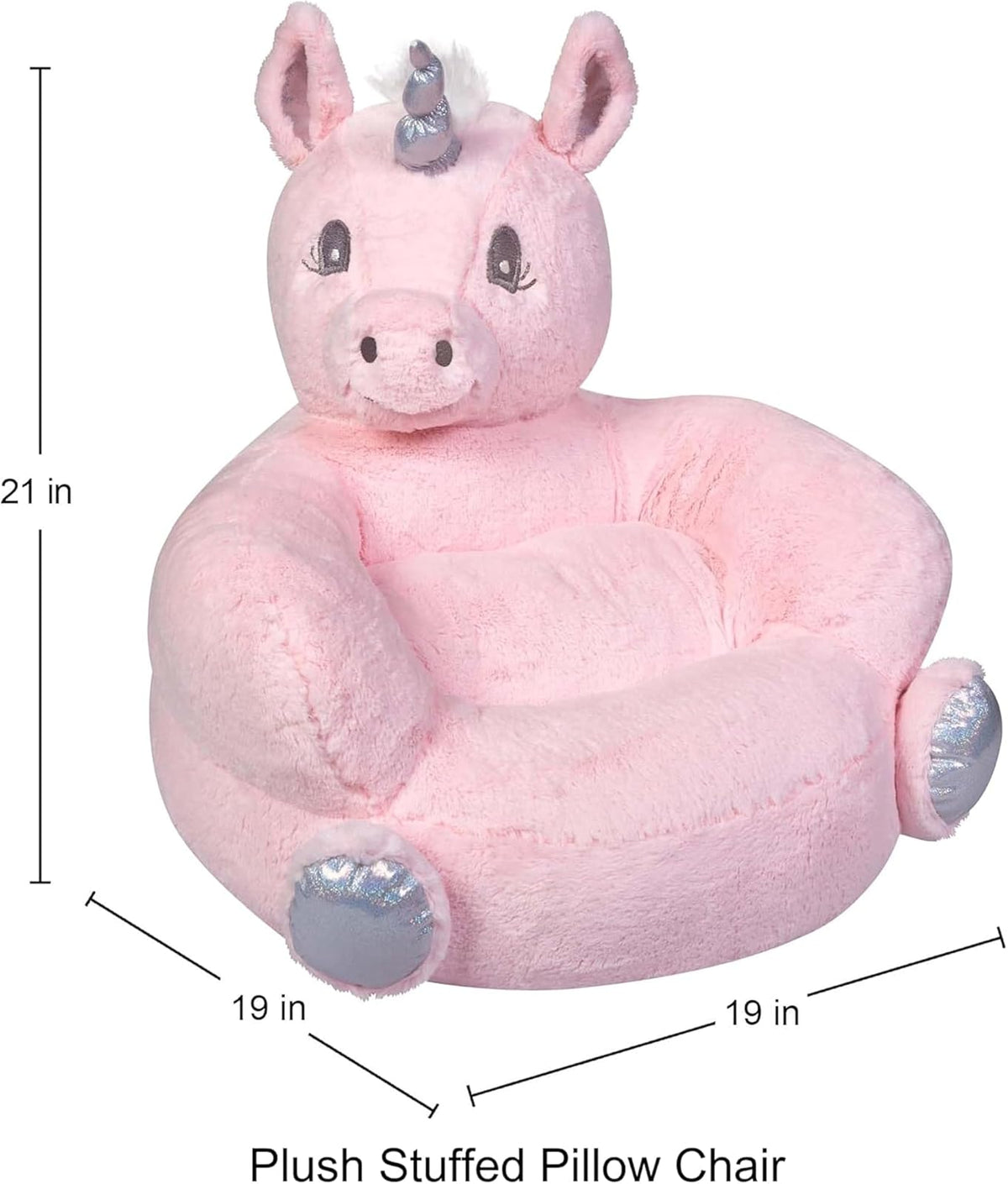 Trend Lab Silla de Peluche para niños con diseño de Unicornio Rosa