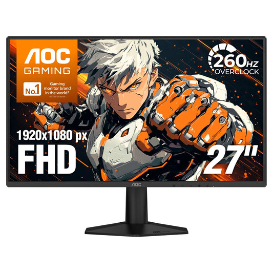 AOC Monitor Gaming de 27 Pulgadas, 27G51Z, FHD IPS, 240 Hz, 0.5 ms MPRT, Sincronización Adaptativa, HDR, HDMI 2.0, Display Port, Luz Azul Baja, Ajuste de Inclinación