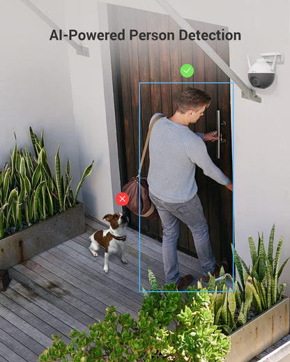 EZVIZ C8C Lite Cámara para Exteriores, Panorámica/Inclinación/Zoom, Cobertura Visual de 360, Cámara de Seguridad WiFi 1080P, Visión Nocturna, Compatible con Tarjeta Micro SD de hasta 256G