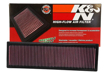 K&N Filtro de Aire de Motor 33-2331 Lavable de Alto Flujo Rojo para Volkswagen Beetle/Golf/Jetta/Passat 2006-2017