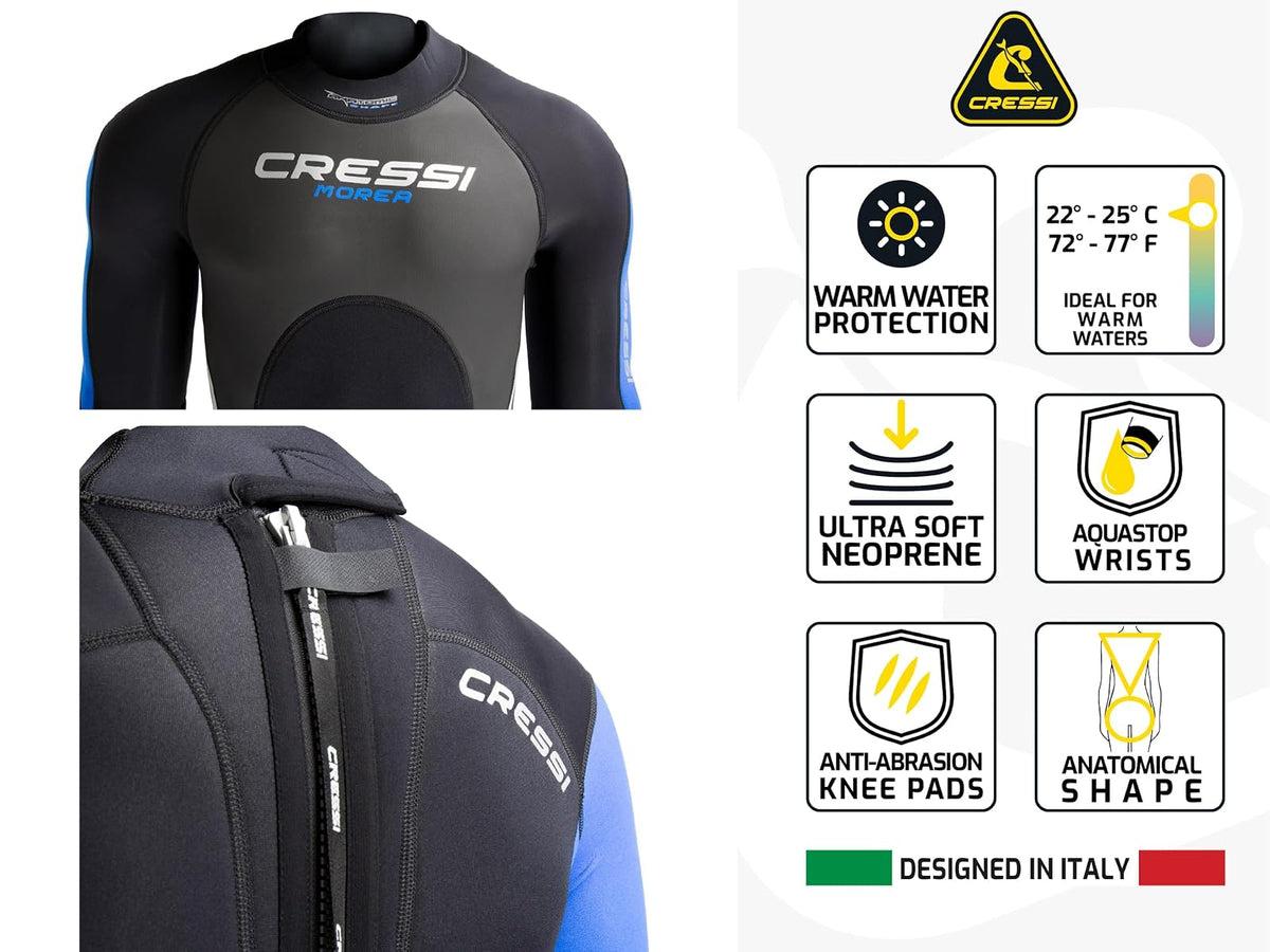 Cressi Men's & Ladies' Ultraspan Scuba Diving Wetsuit Made in Premium Material | Morea Designed in Italy: Quality Since 1946